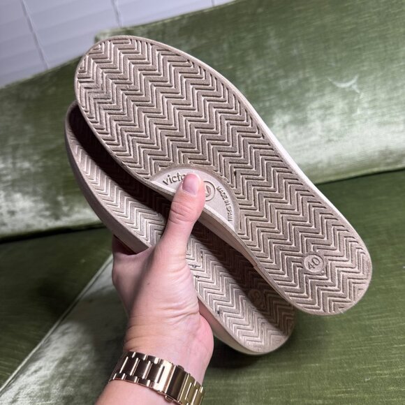 Victoria Berlin Womens White & Tan Leather Sneakers Size 40 US Size 9 Lace-up - Picture 8 of 9